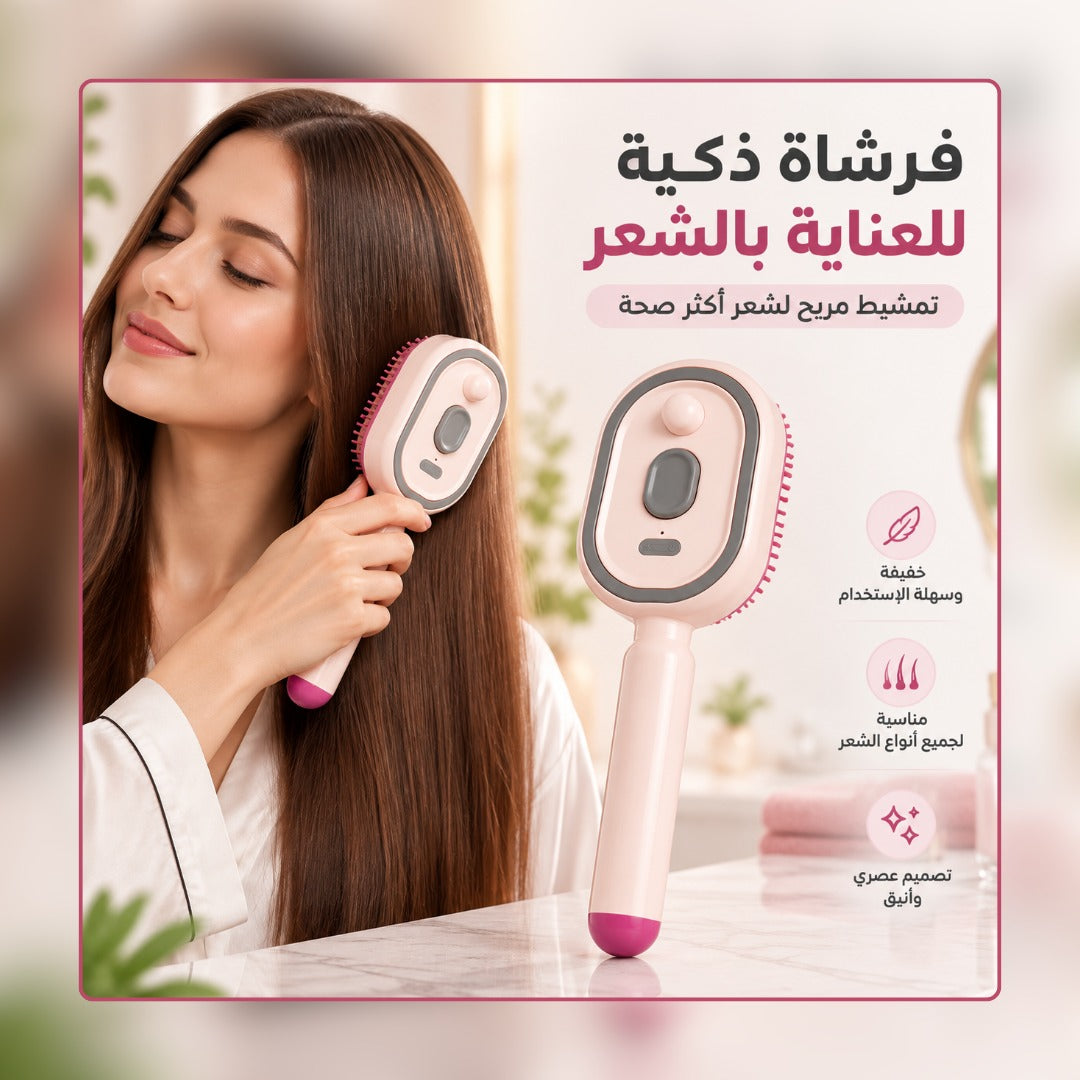 فرشاة شعر كهربائية للتدليك مع خاصية رش الرذاذ